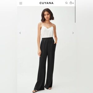 Cuyana Black Wide Leg Pants